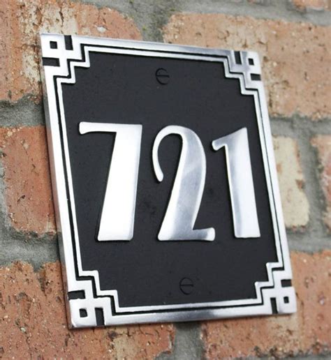 art deco metal house numbers|art deco style house numbers.